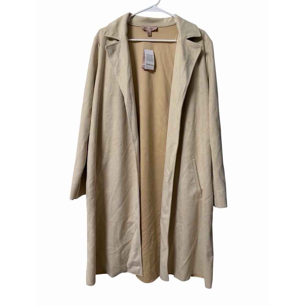NWT Philosophy Open Front Duster Longline Coatigan Pockets